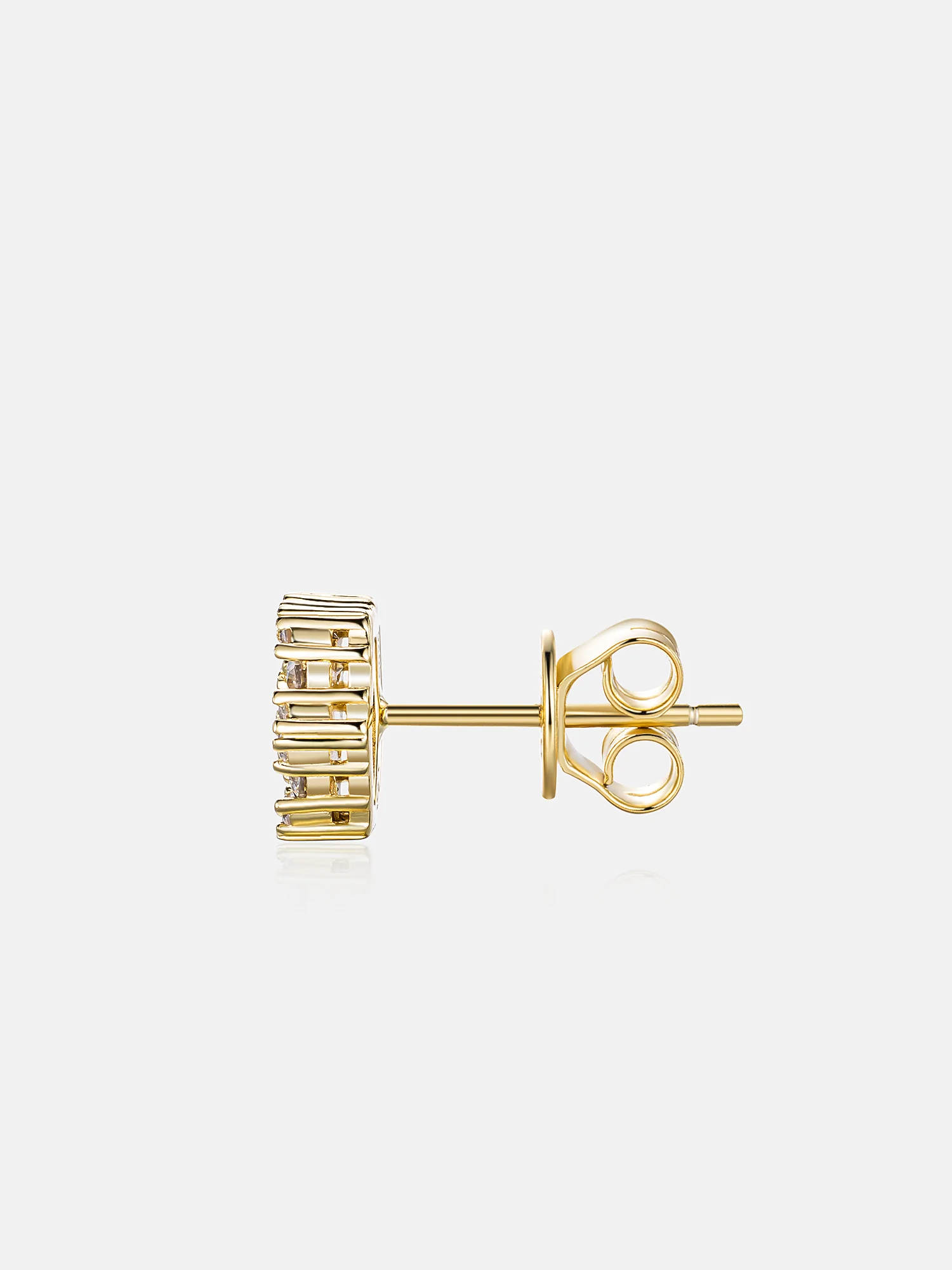 Moissanite Cluster Hexagon Earrings - Image 4
