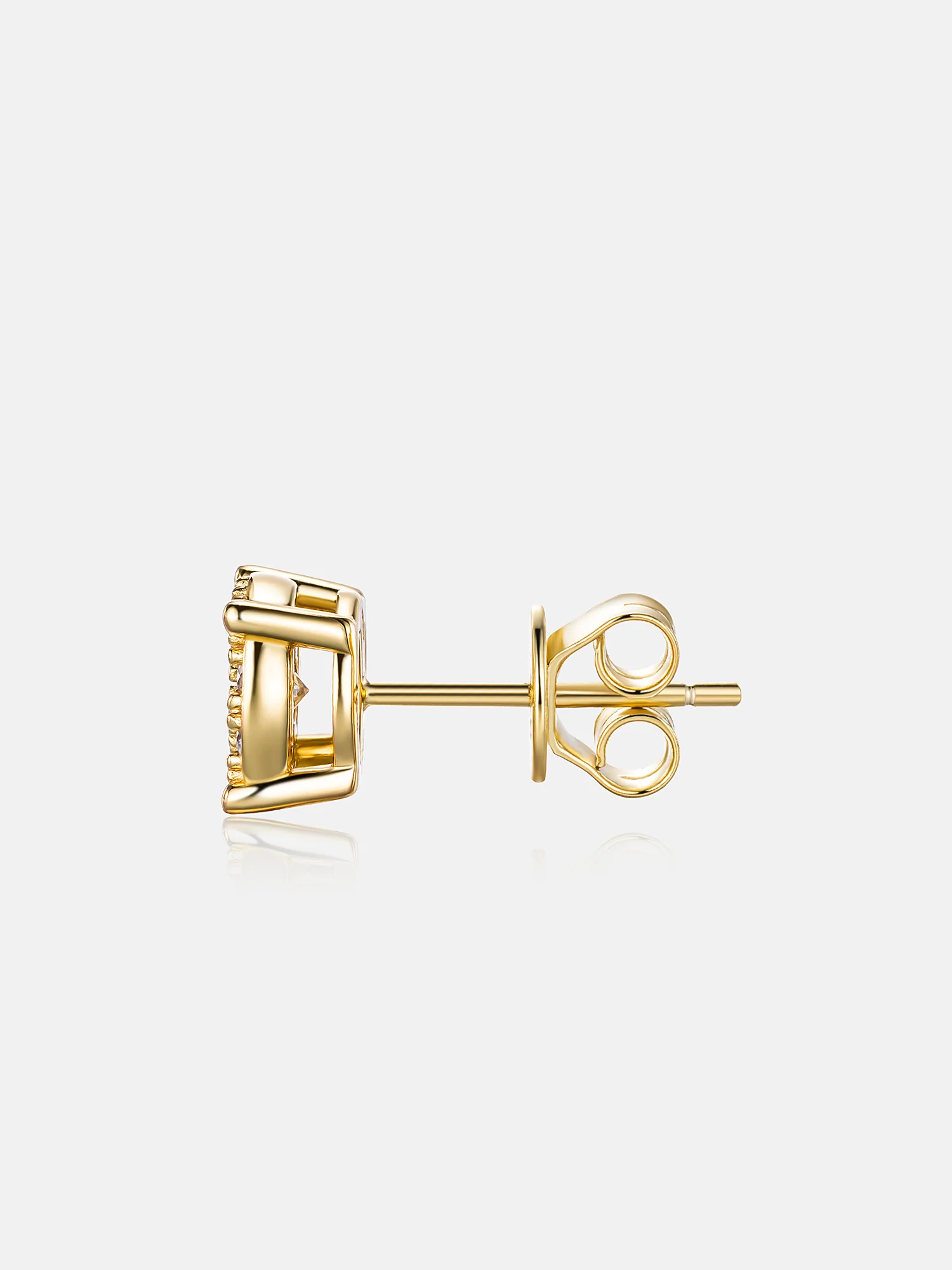 Moissanite Cluster Solitaire Earrings - Image 4
