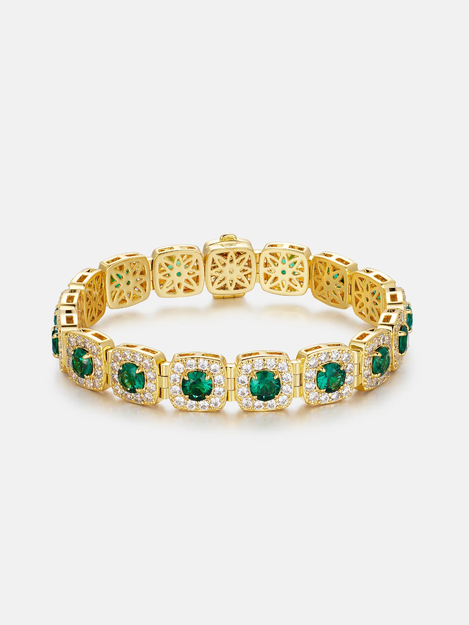 Moissanite Emerald Cushion Cut Bracelet