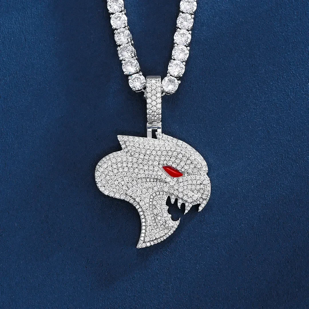 Moissanite Enamel Hellcat Pendant - Image 2