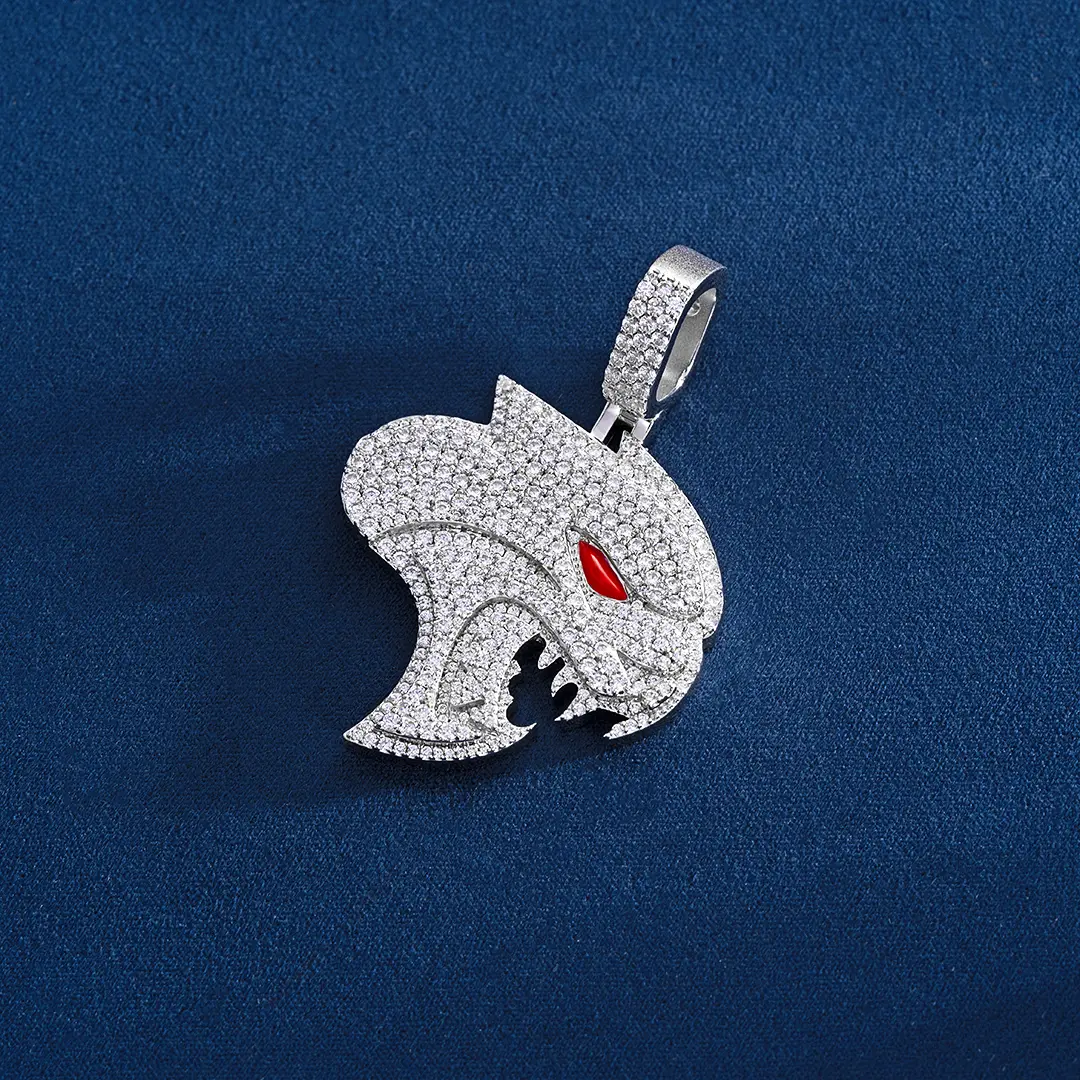 Moissanite Enamel Hellcat Pendant - Image 3