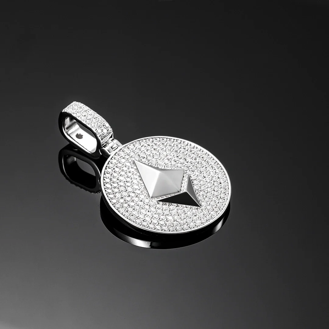 Moissanite Ethereum Pendant 3.3ct - Image 3