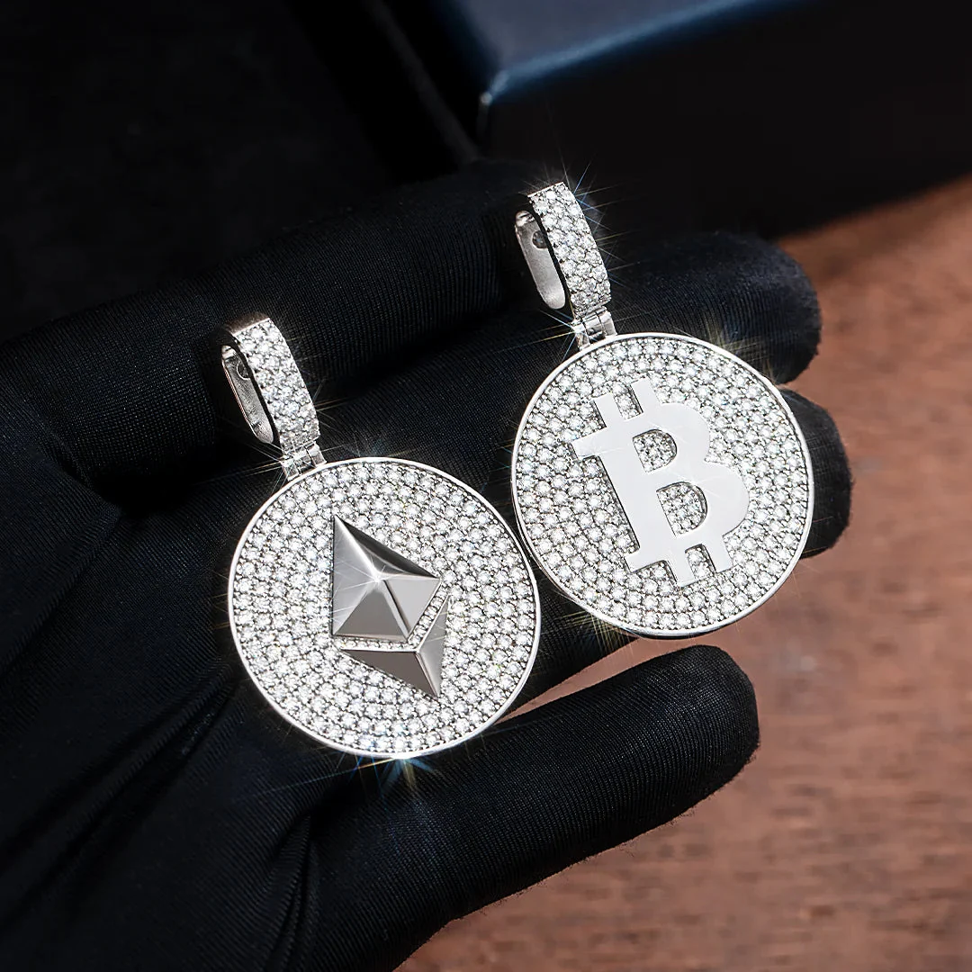 Moissanite Ethereum Pendant 3.3ct - Image 6