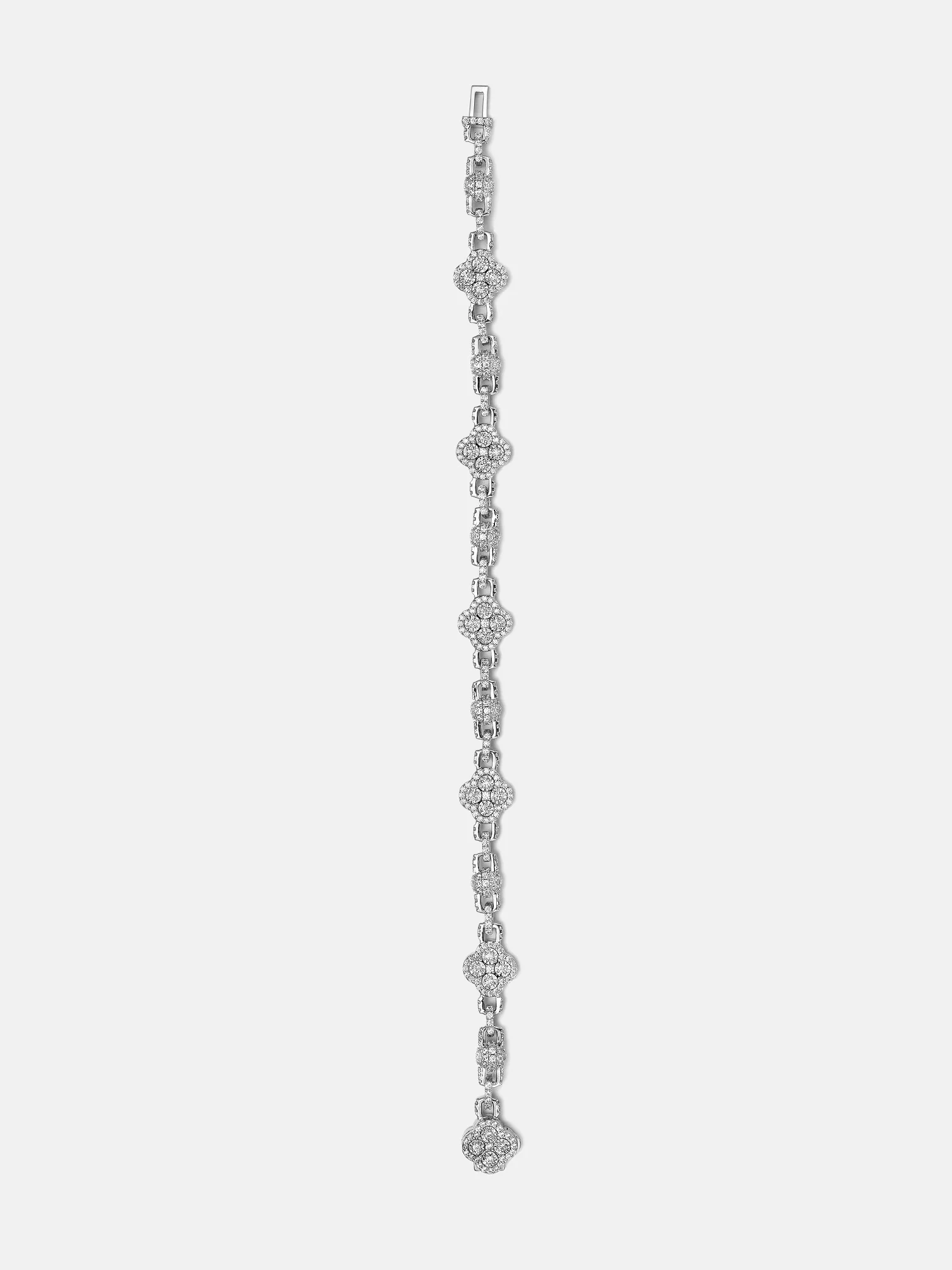Moissanite Four Leaf Clover And Bead Bracelet - Image 3