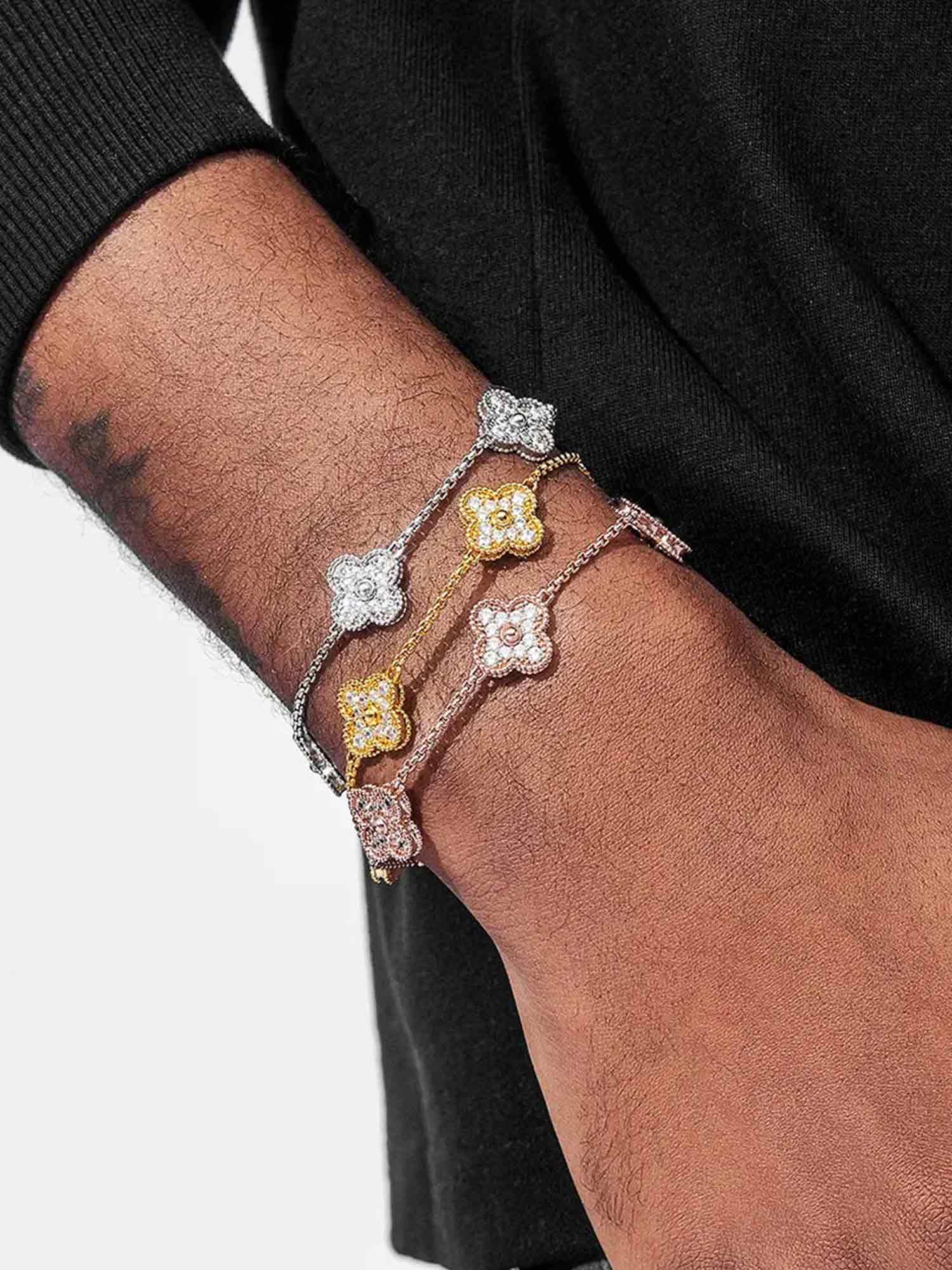 Moissanite Four Leaf Clover Bracelet