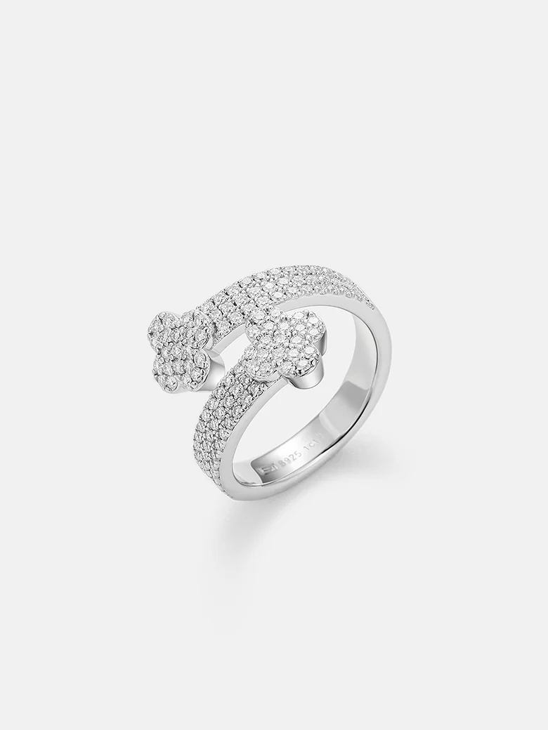 Moissanite Four Leaf Clover Ring - Image 2