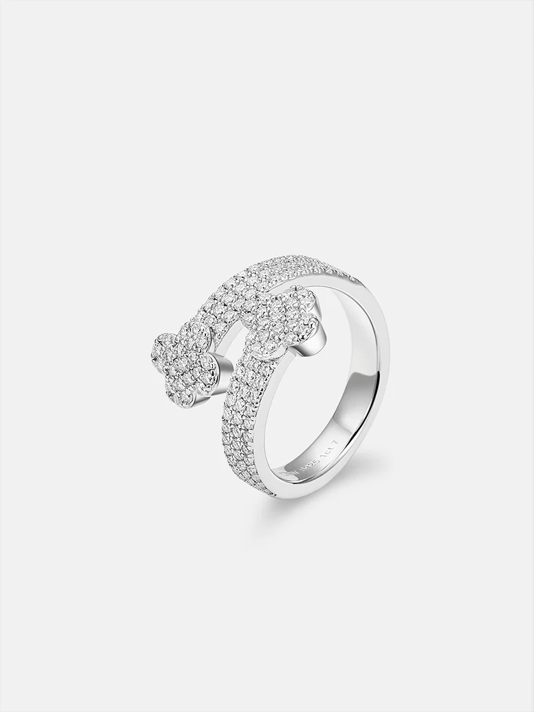 Moissanite Four Leaf Clover Ring - Image 3