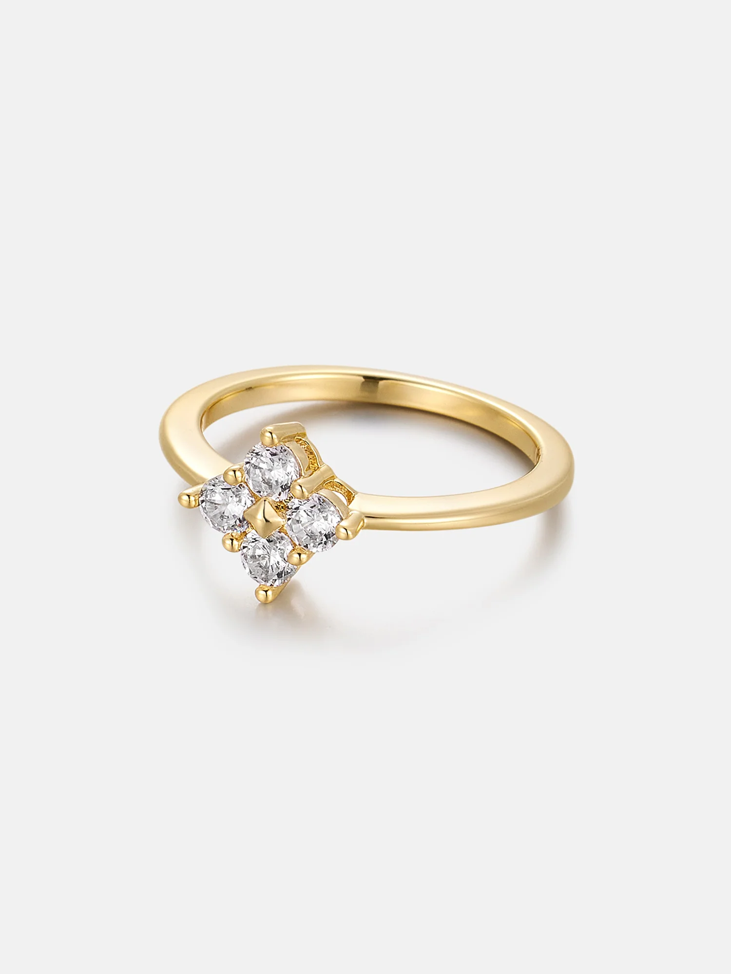 Moissanite Four-Stone Clover Engagement Ring - Image 6