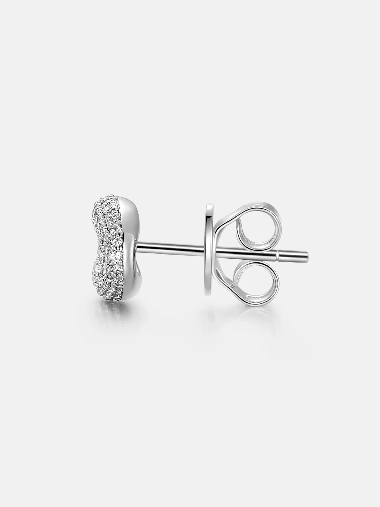 Moissanite G-Link Style Stud Earrings - Image 4