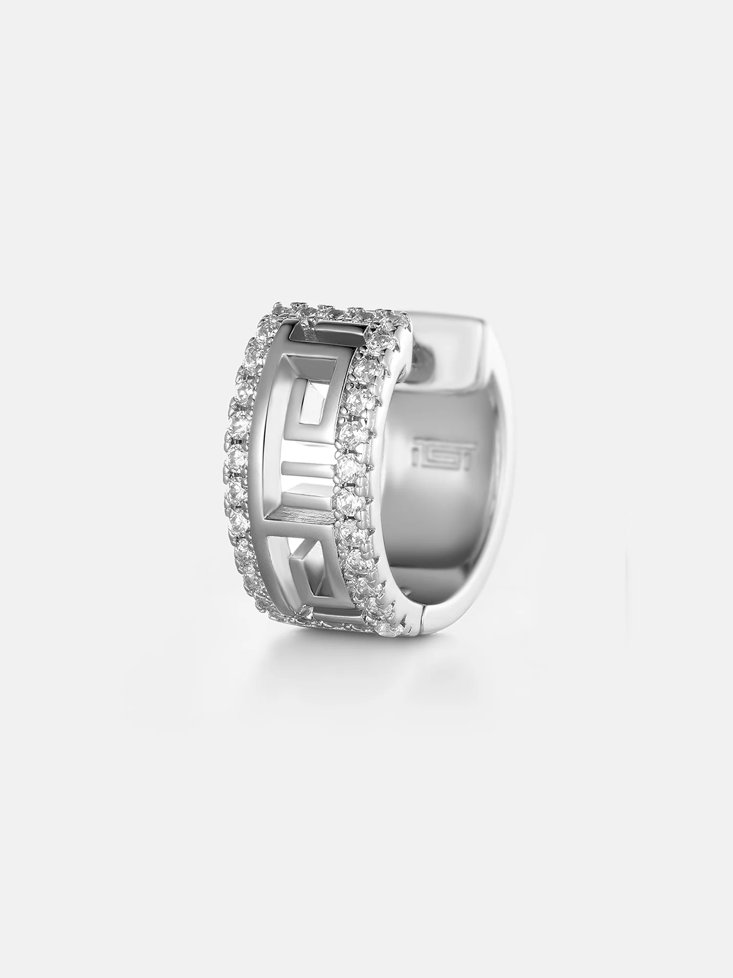 Moissanite Hollow Hoop Earrings - Image 3