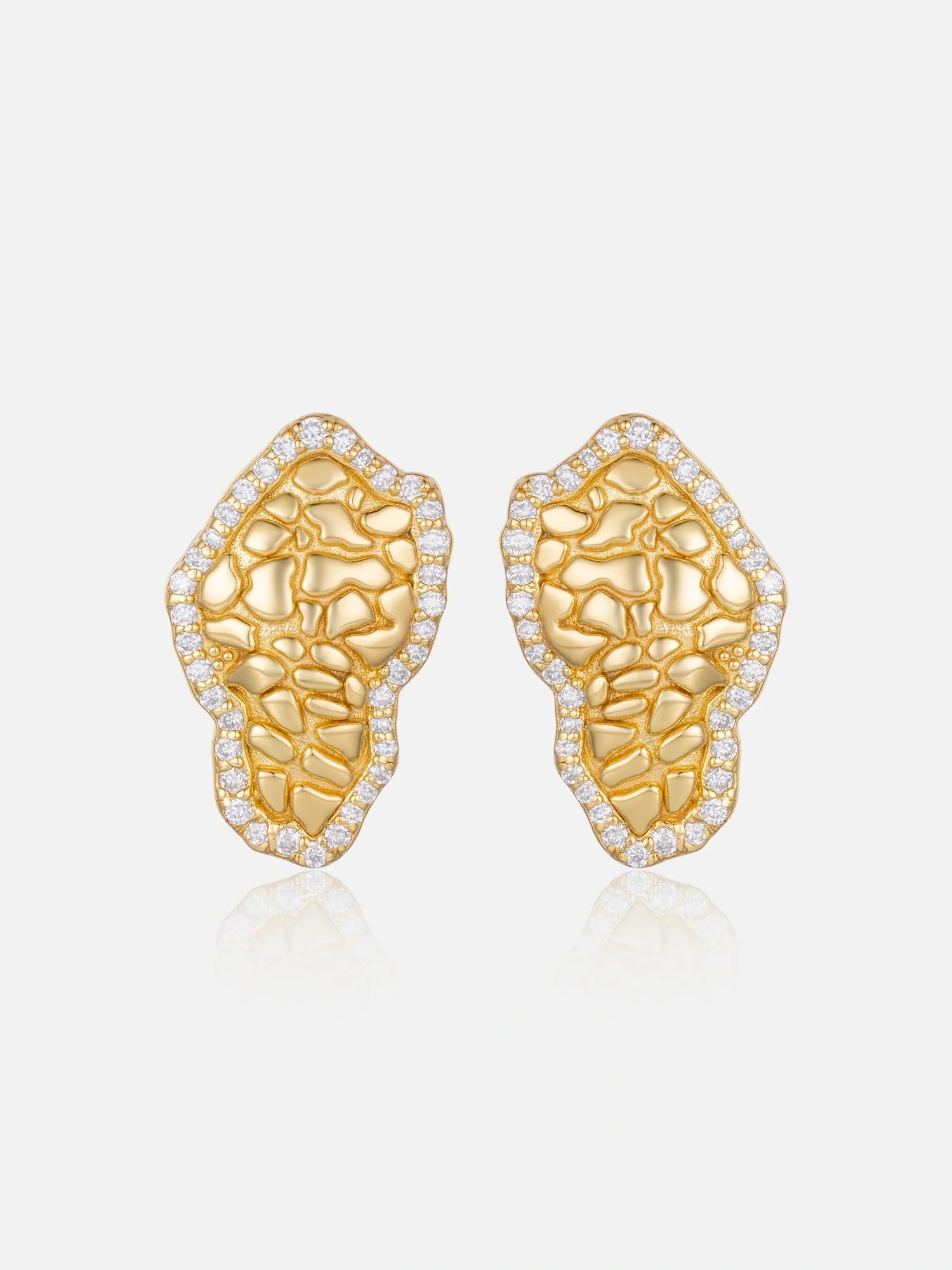 Moissanite Nugget Stud Earrings