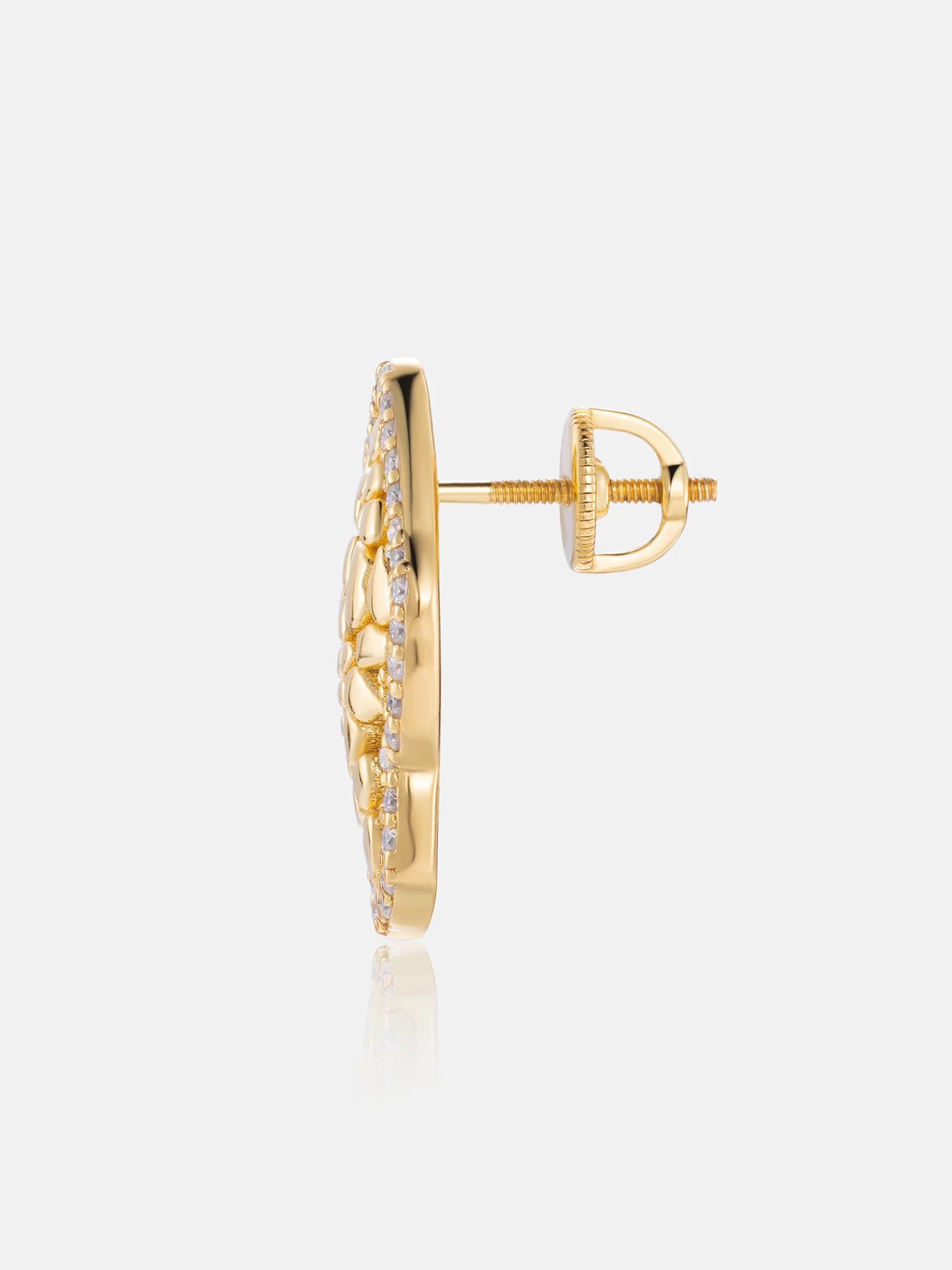 Moissanite Nugget Stud Earrings - Image 4