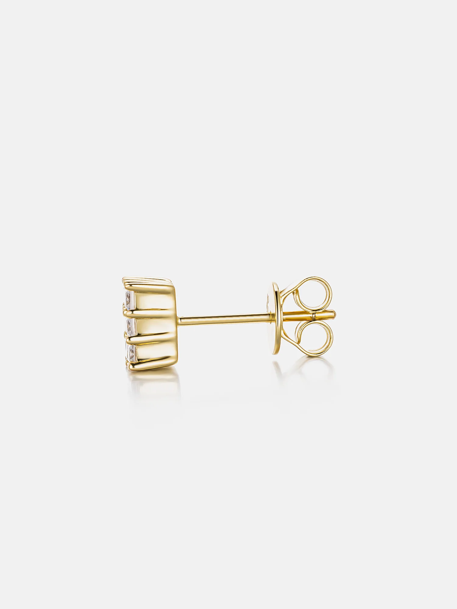 Moissanite Princess Cut Stud Earrings - Image 4