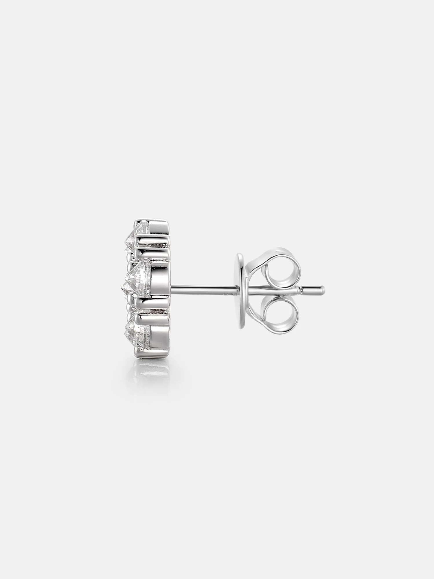 Moissanite Reverse Set Spike Cluster Studs Earrings - Image 5