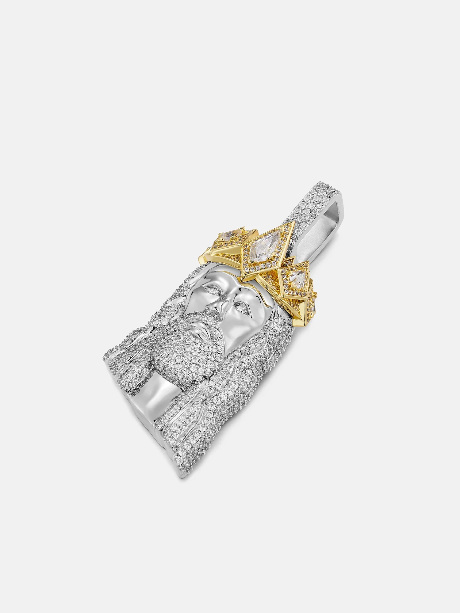 Moissanite Rhombus Crown Of Jesus Pendant - Image 4