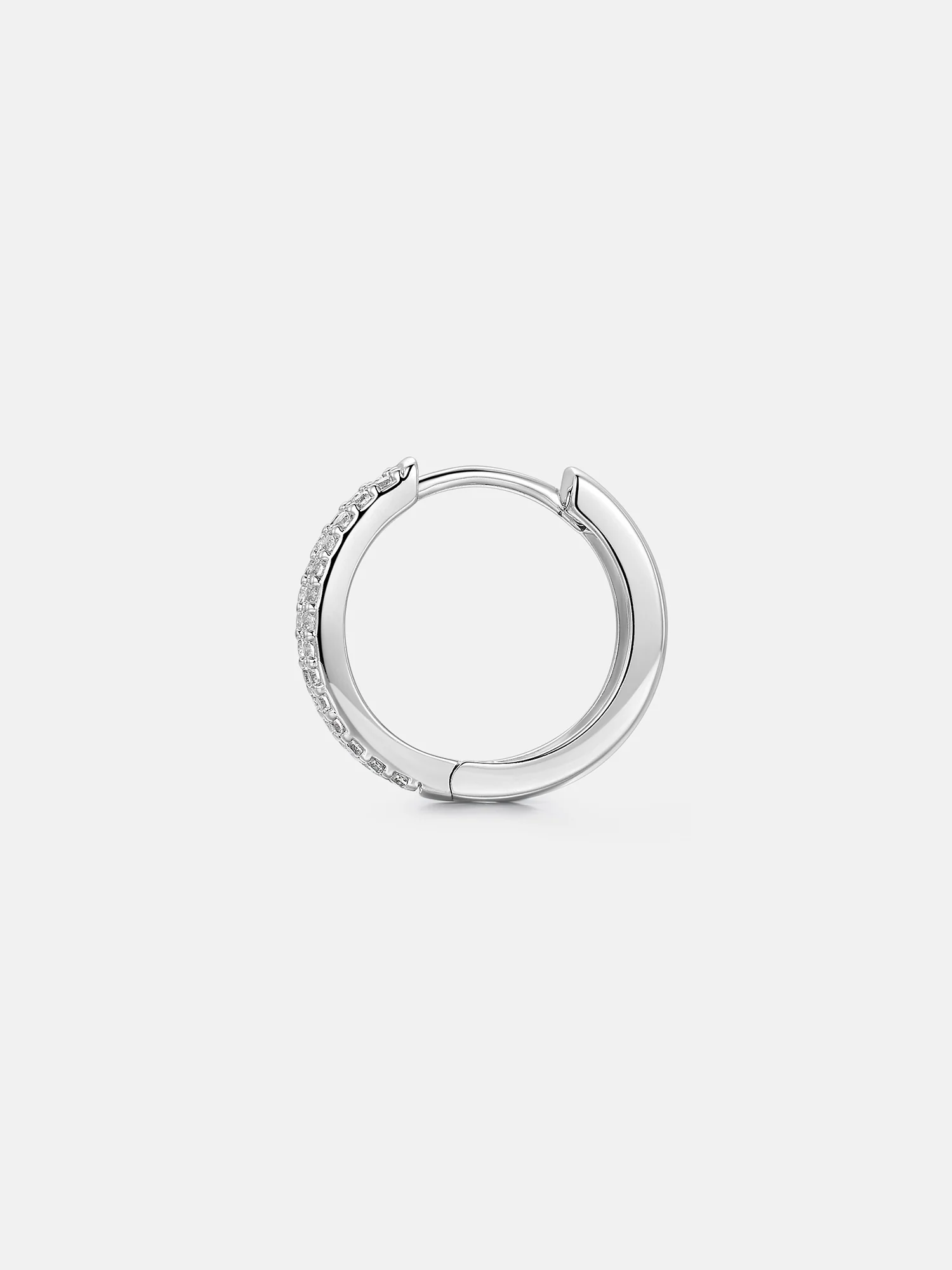 Moissanite Round Cut Hoop Earrings - Image 4
