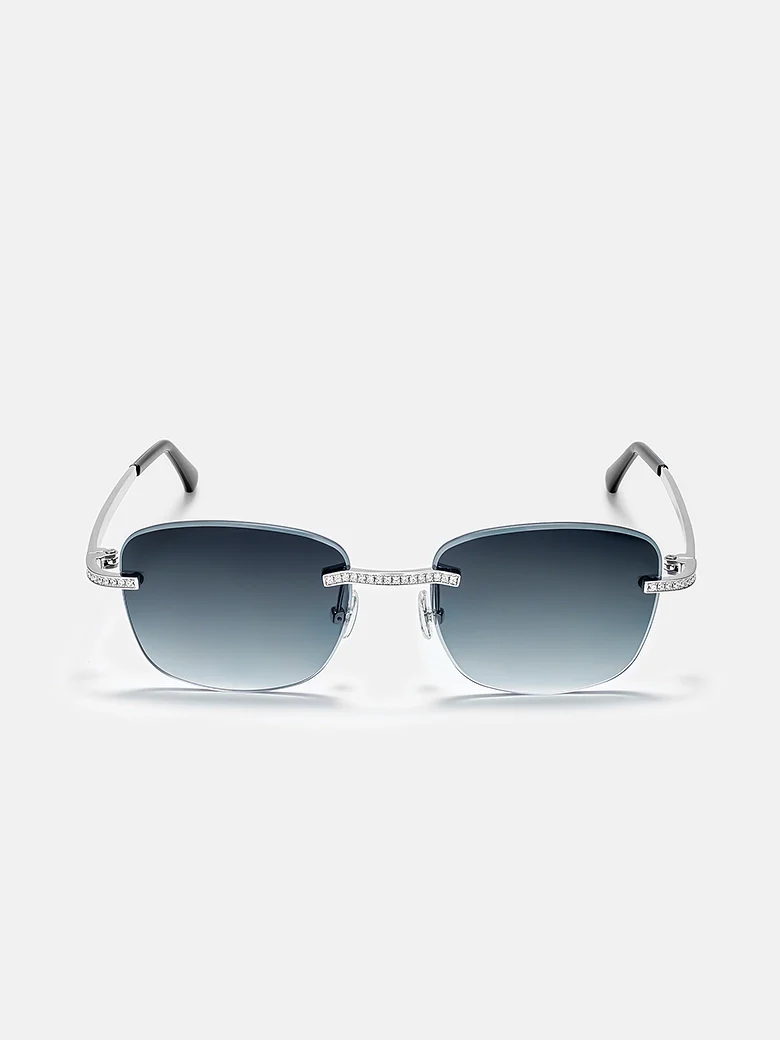 Moissanite Rounded Rectangle Sunglasses - Image 4