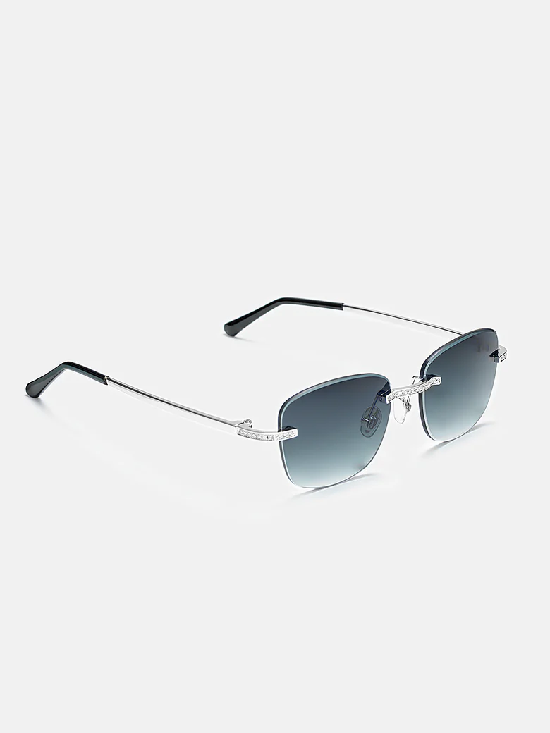 Moissanite Rounded Rectangle Sunglasses - Image 5