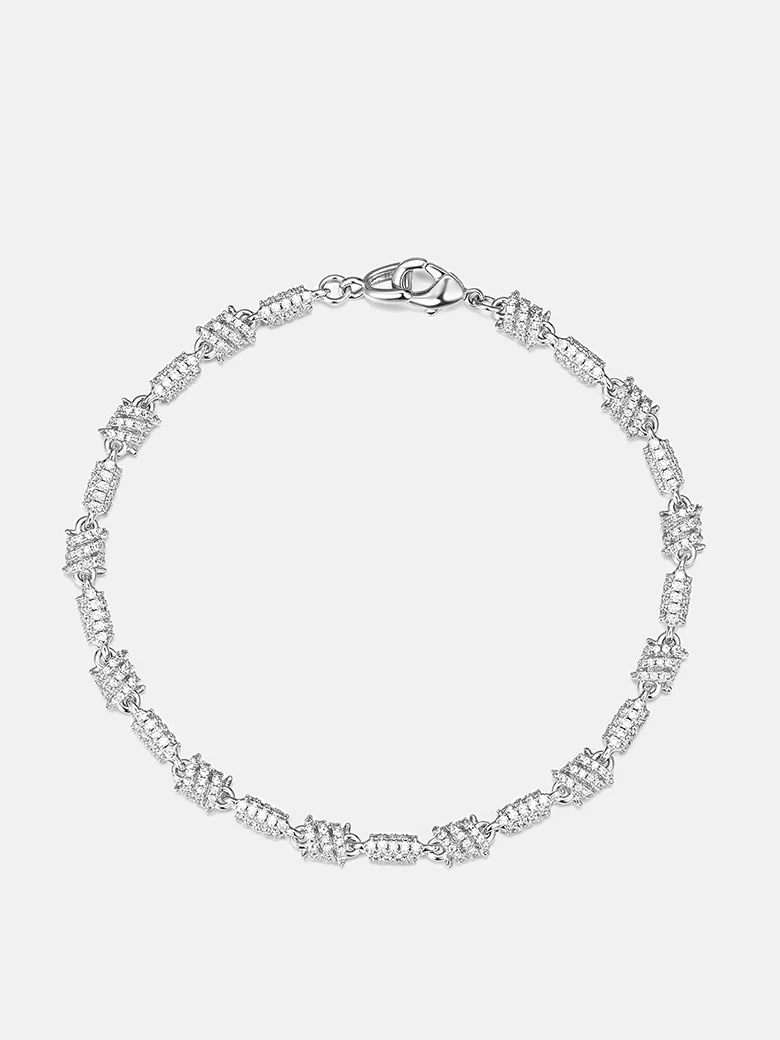 Moissanite Spiral Knot Chain Or Bracelet