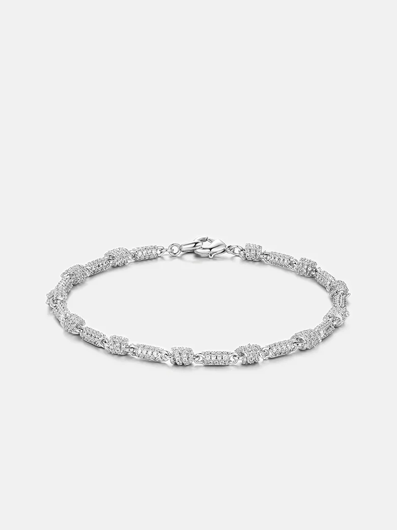Moissanite Spiral Knot Chain Or Bracelet - Image 3