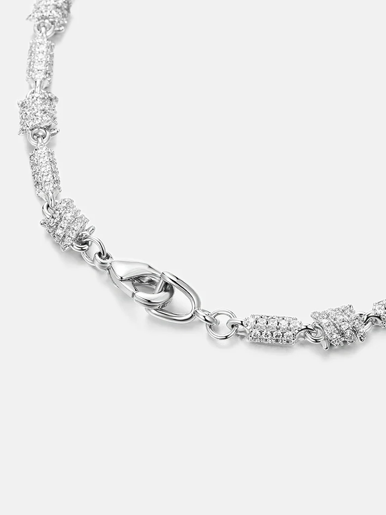 Moissanite Spiral Knot Chain Or Bracelet - Image 5