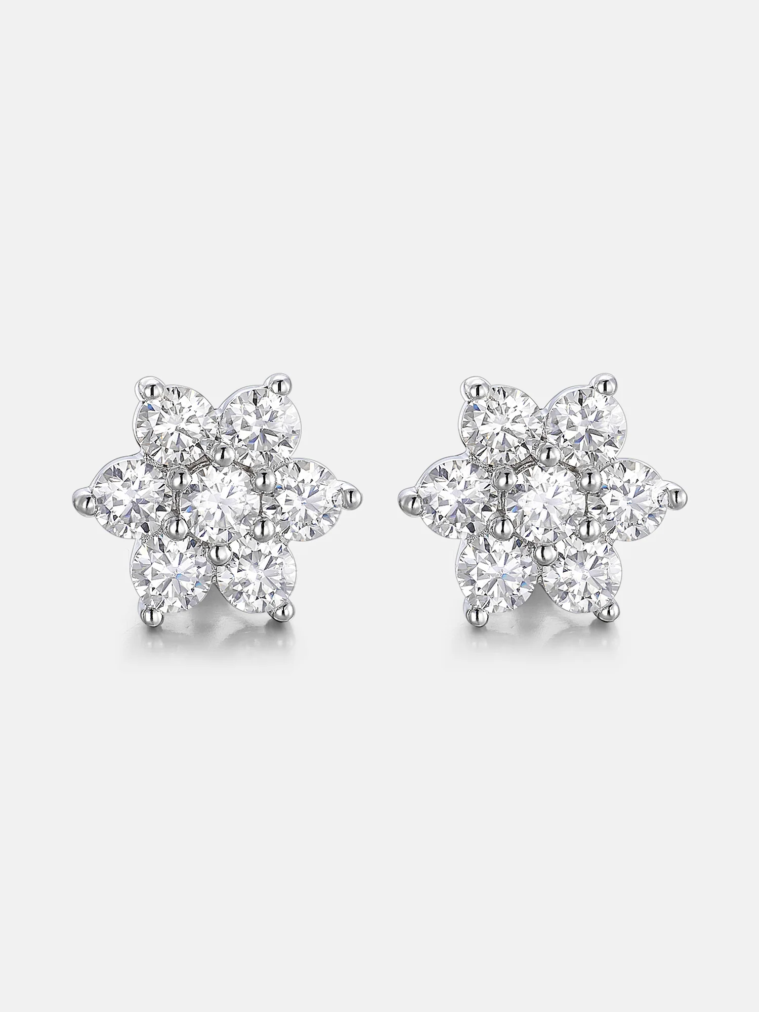 Moissanite Star Cluster Stud Earrings