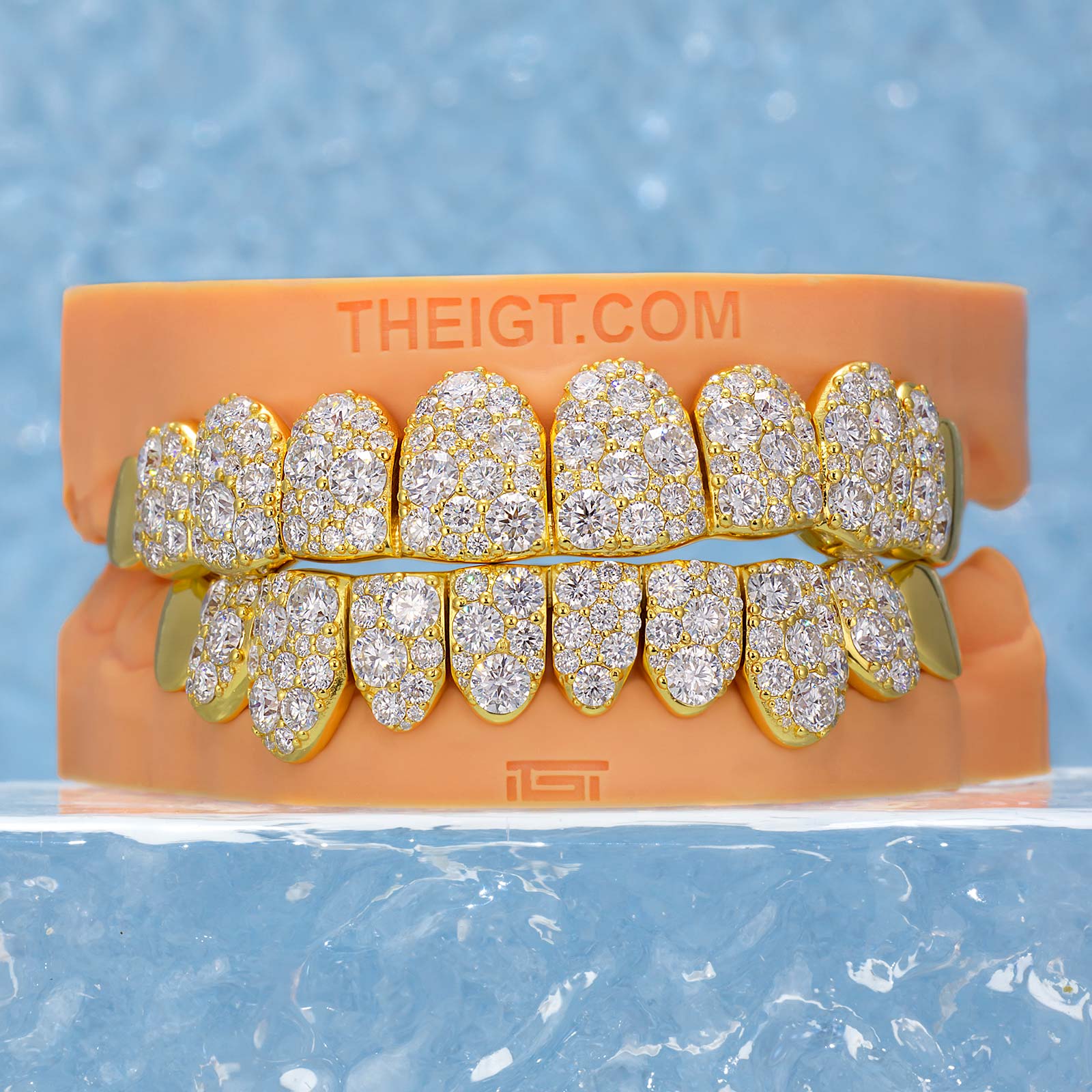 Mosaic/Snow Set Moissanite Diamond Grillz - Image 4