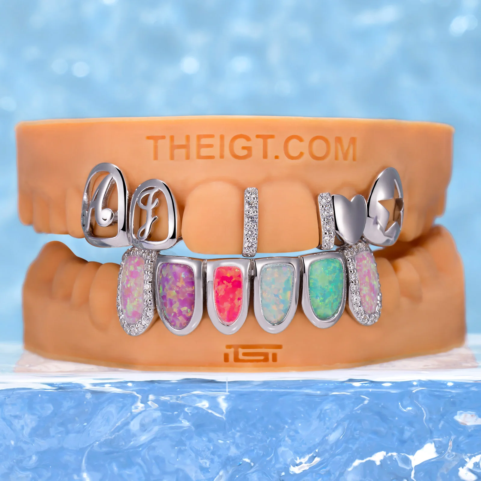 Multi-Opal & AJ Letter Grillz