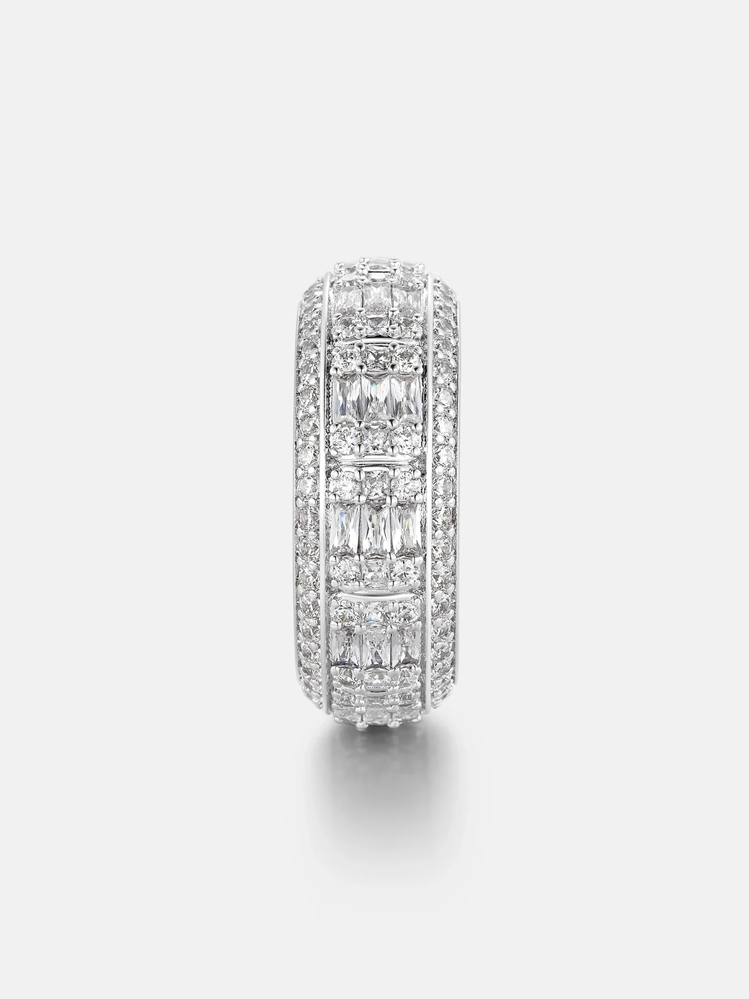 Multi Row Moissanite Baguette Ring 1.9ctw - Image 2