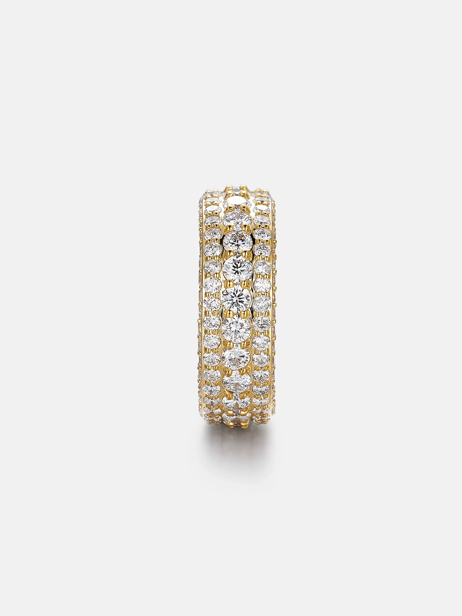 Multi-Row Round Moissanite Band Ring - Image 2