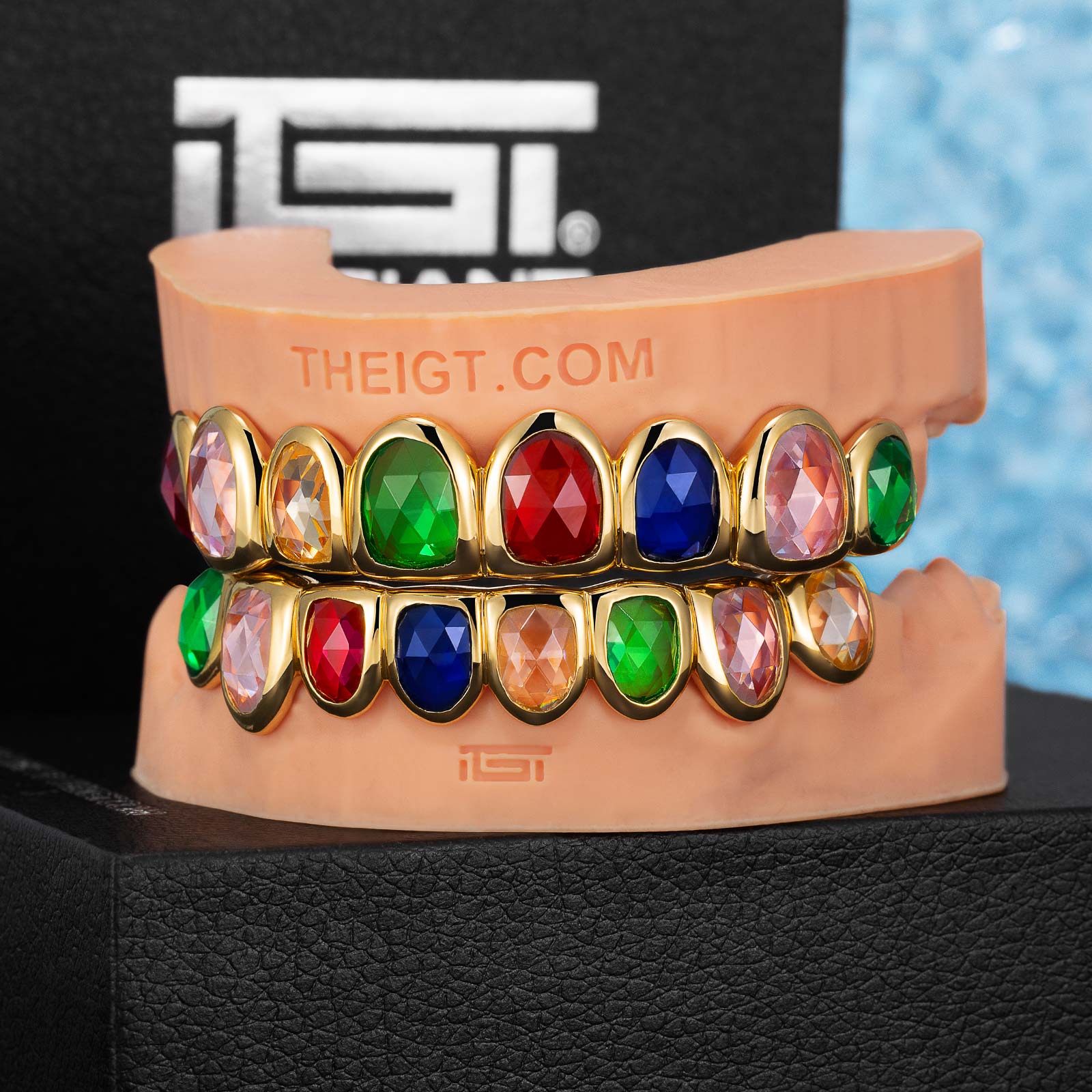 Multicolored Rose Cuts Gemstone Grillz - Image 2