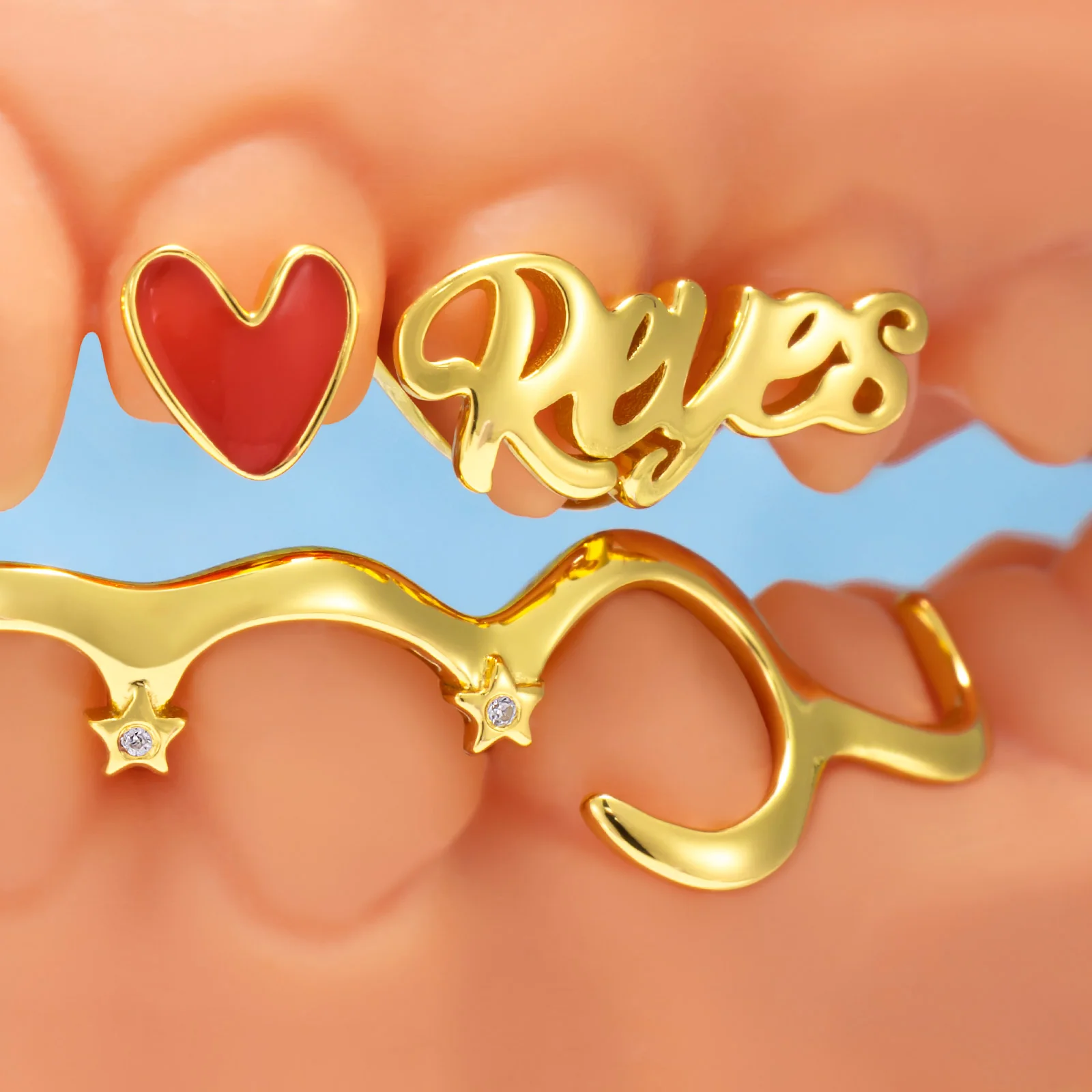 Nameplate Star & Cross Grillz Set - Image 4