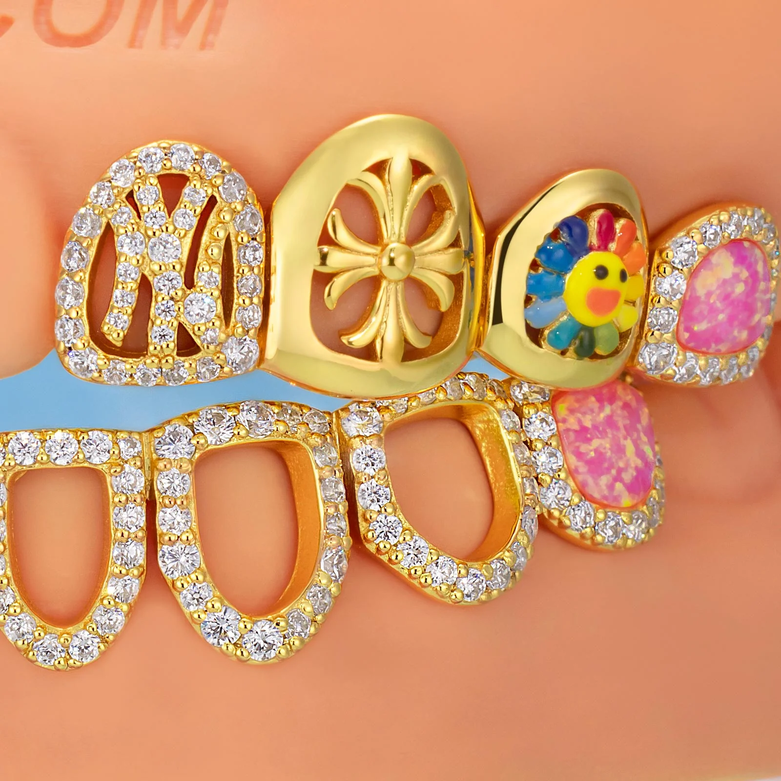 NY Cross Sunflower Opal Grillz - Image 3