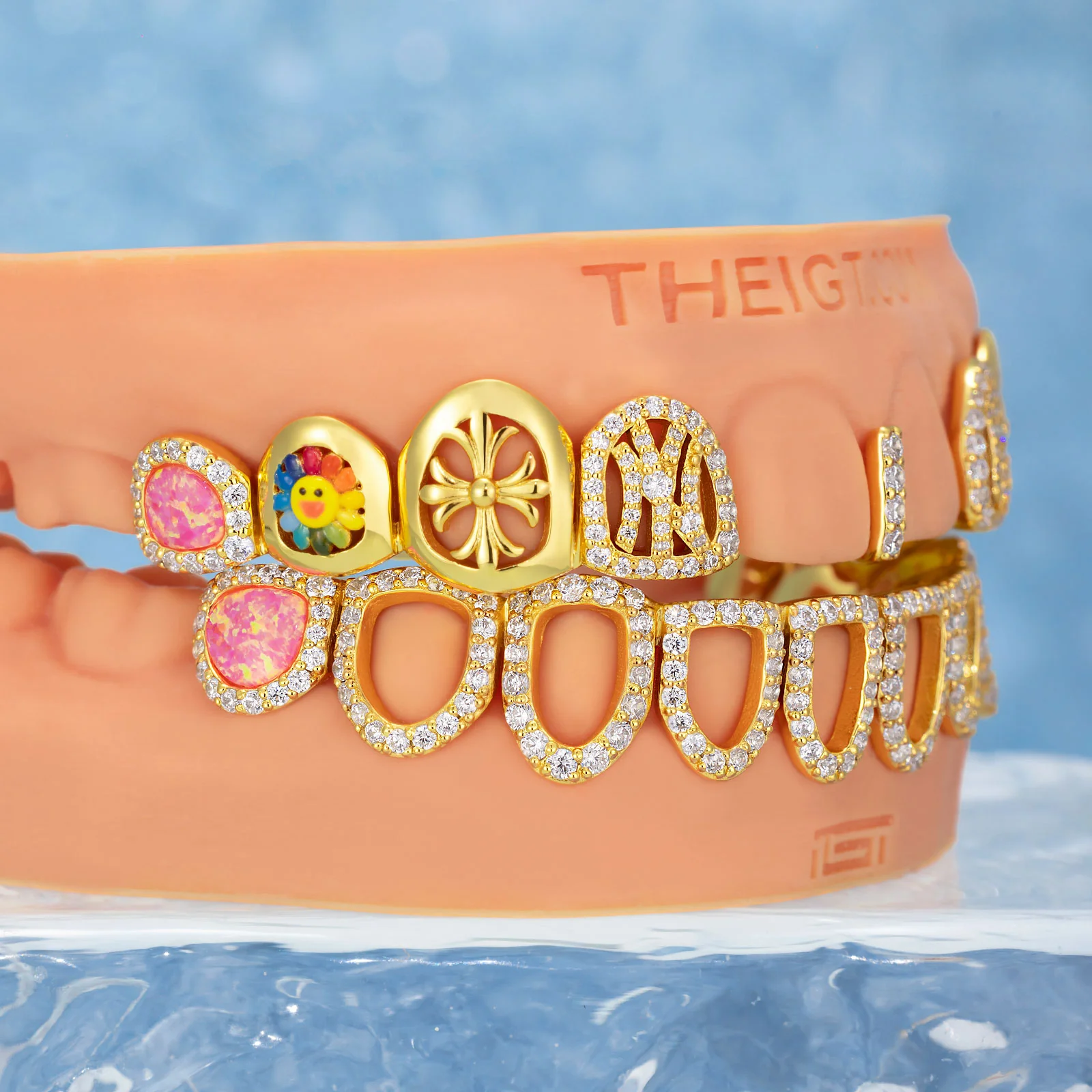 NY Cross Sunflower Opal Grillz - Image 4