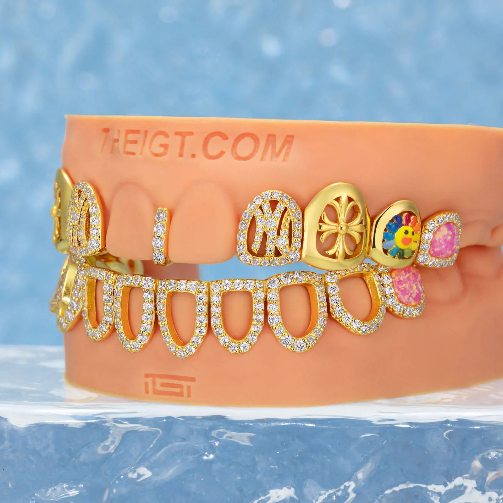 NY Cross Sunflower Opal Grillz - Image 5