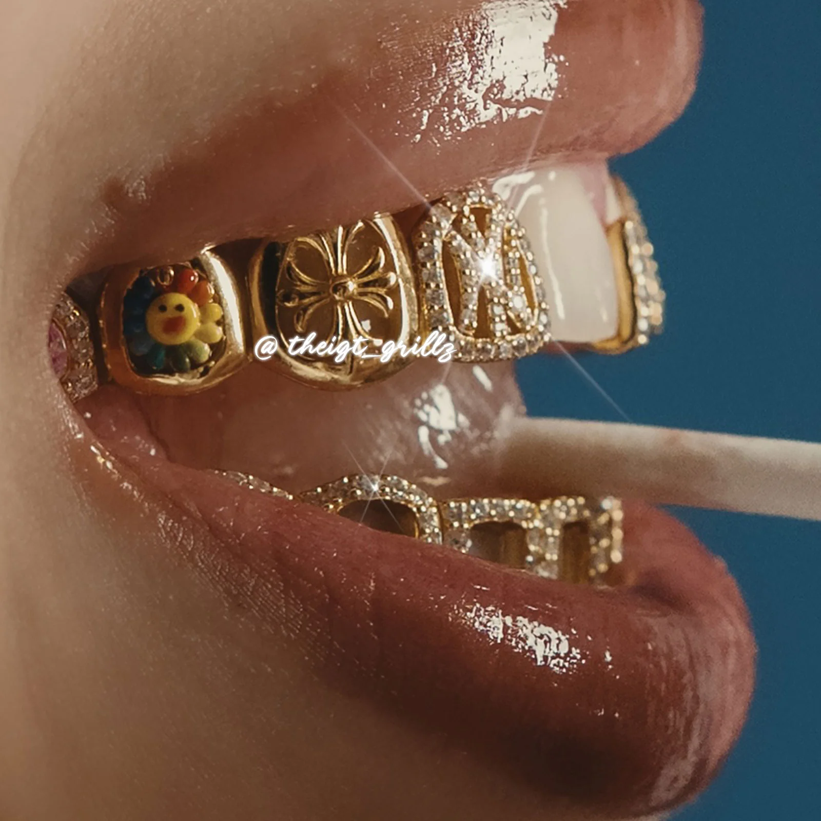 NY Cross Sunflower Opal Grillz - Image 7