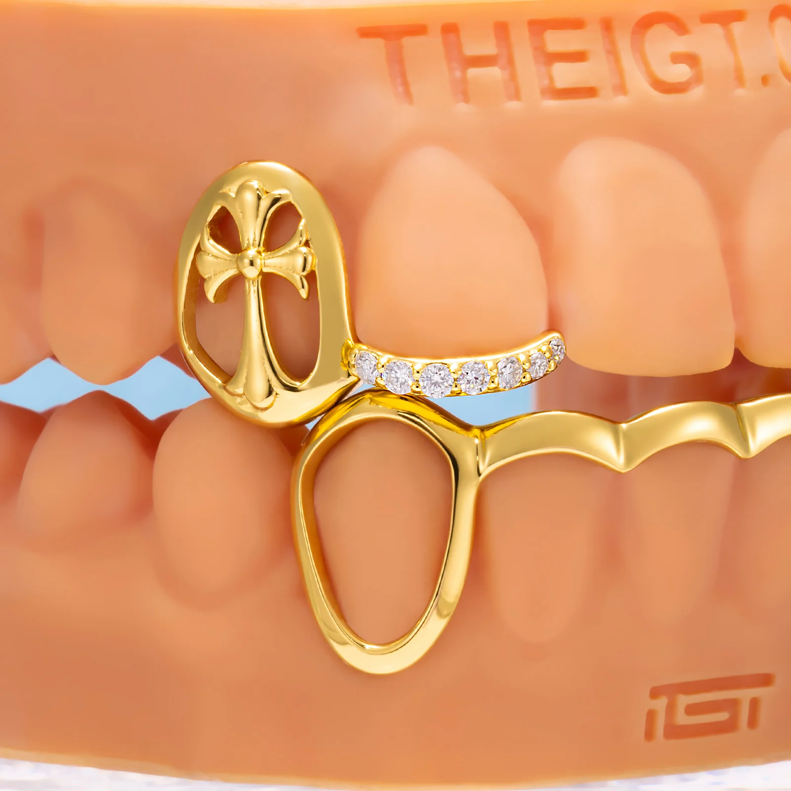 "NY Faith" Iced-Tip Cross & Bridge Bar Set - Image 2