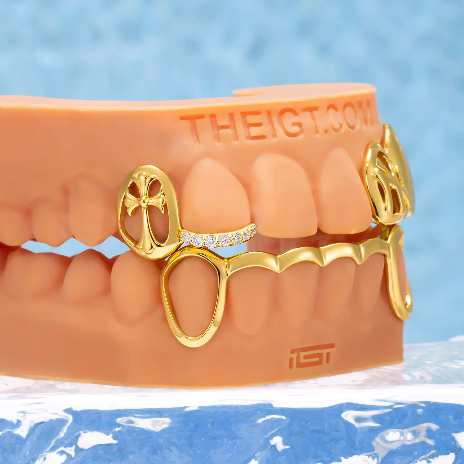 "NY Faith" Iced-Tip Cross & Bridge Bar Set - Image 4