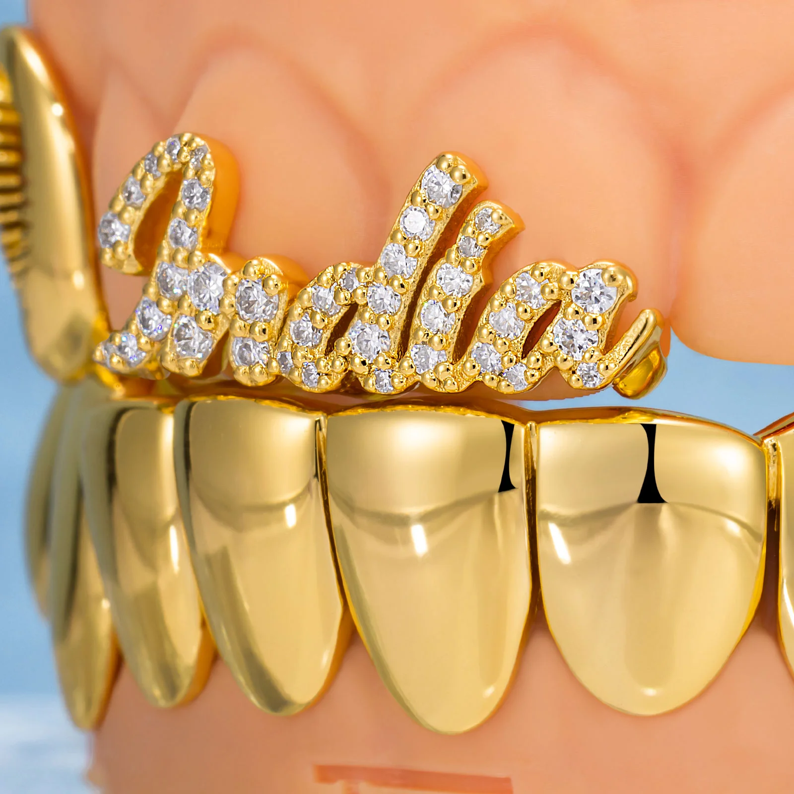 NYC Feather & Gold Grillz - Image 3