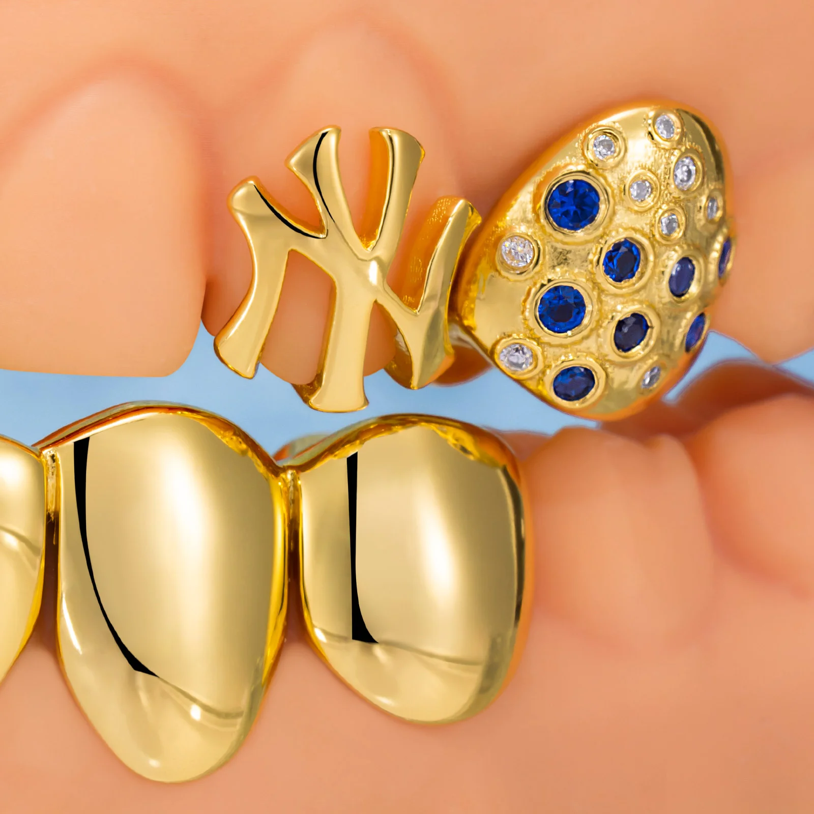 NYC Feather & Gold Grillz - Image 4