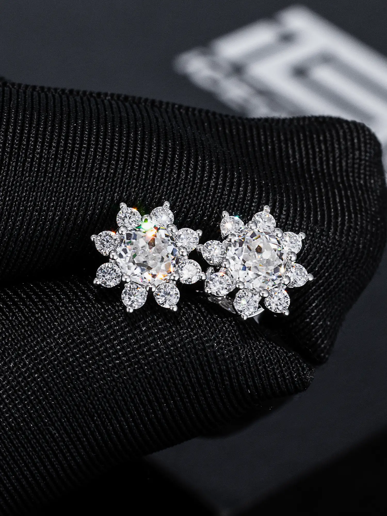 Octagonal Cut Moissanite Petal Shape Earrings - Image 6