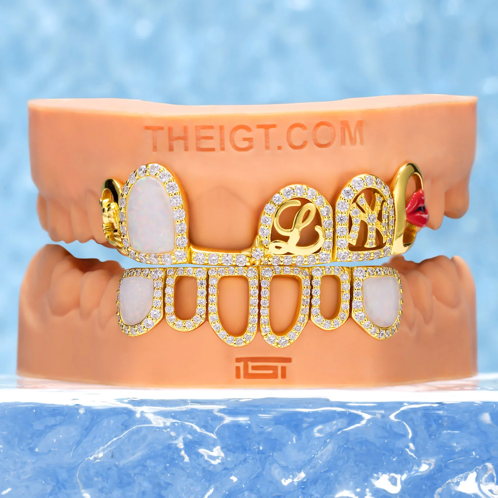 Opal Kitty Script Grillz