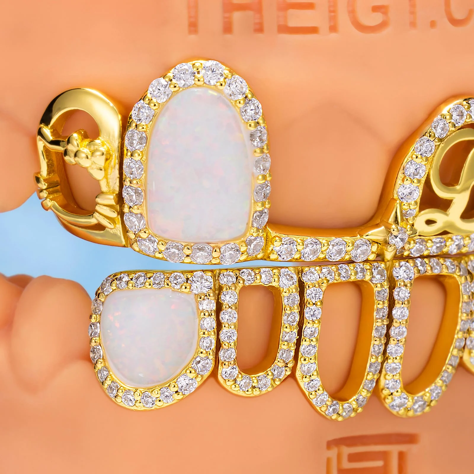 Opal Kitty Script Grillz - Image 2