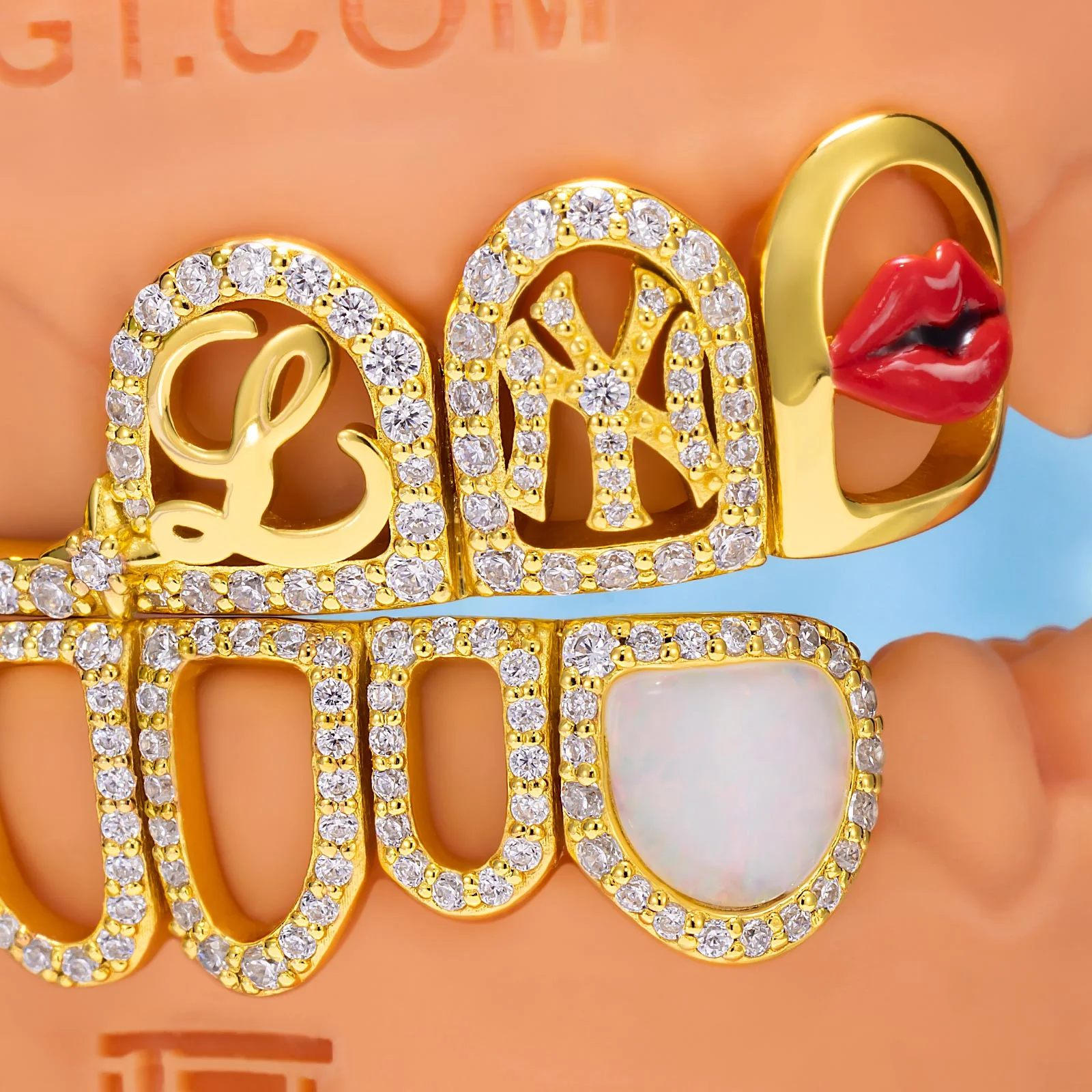 Opal Kitty Script Grillz - Image 3