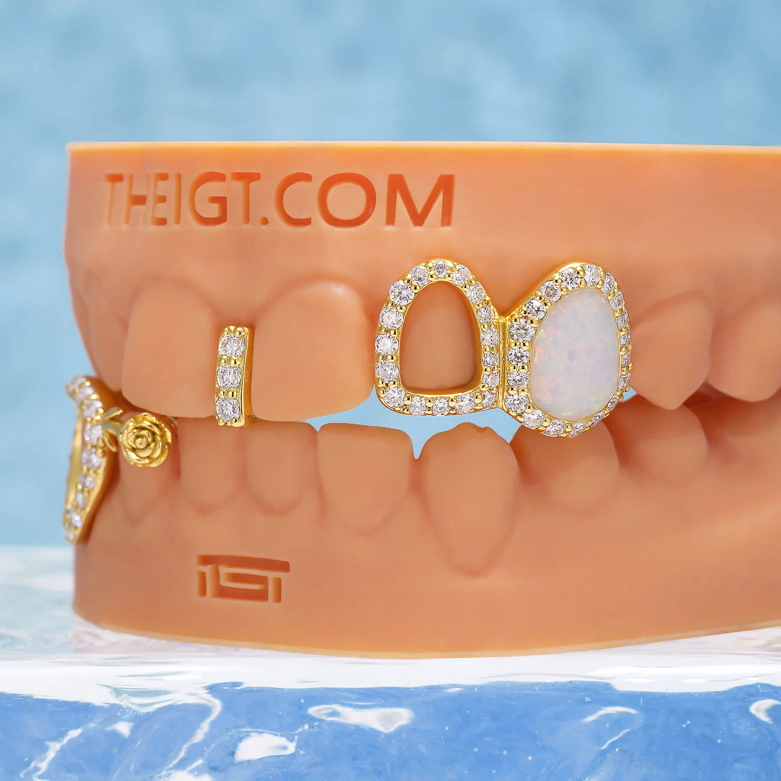 Opal Rose Iced Open-Face Grillz - Image 5