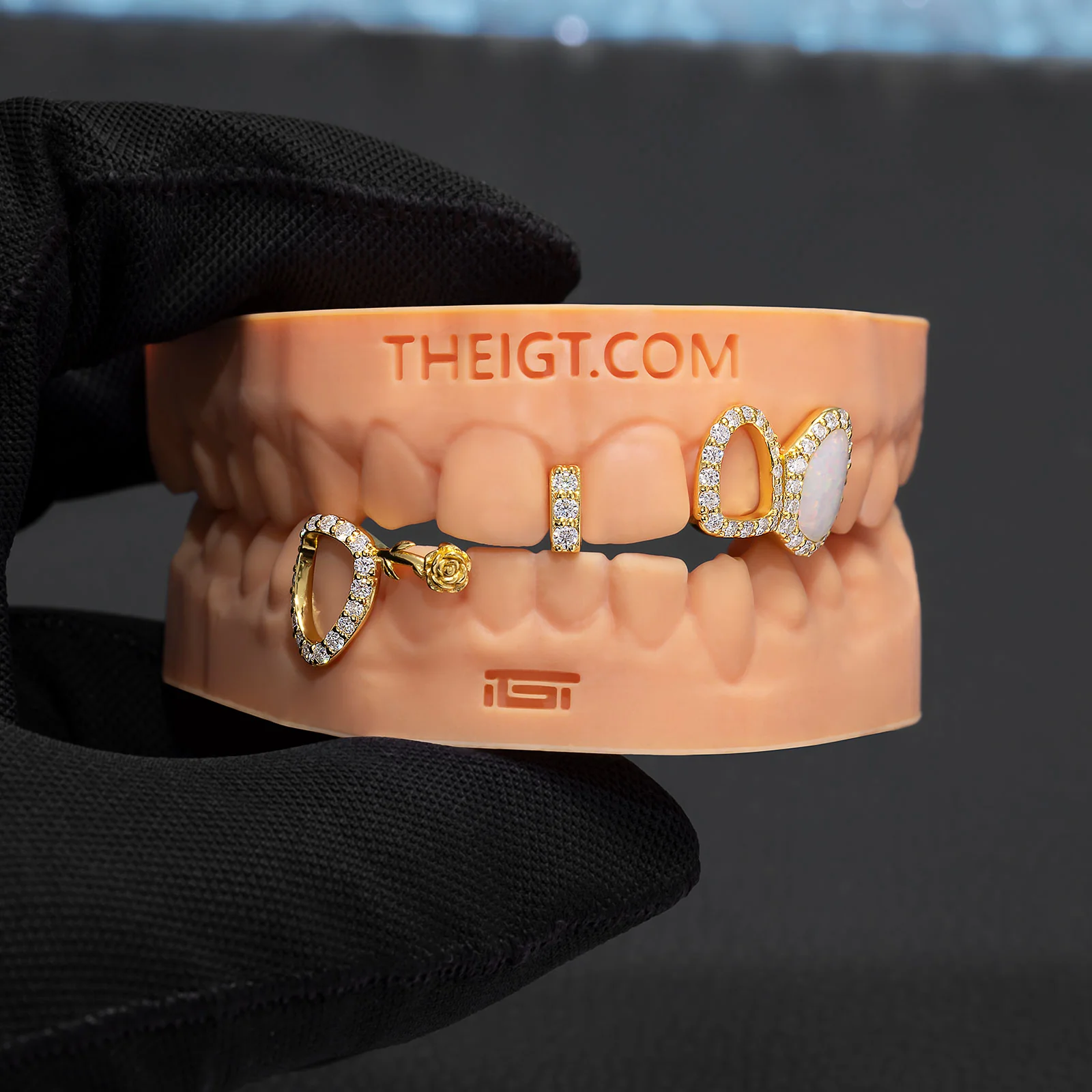 Opal Rose Iced Open-Face Grillz - Image 6