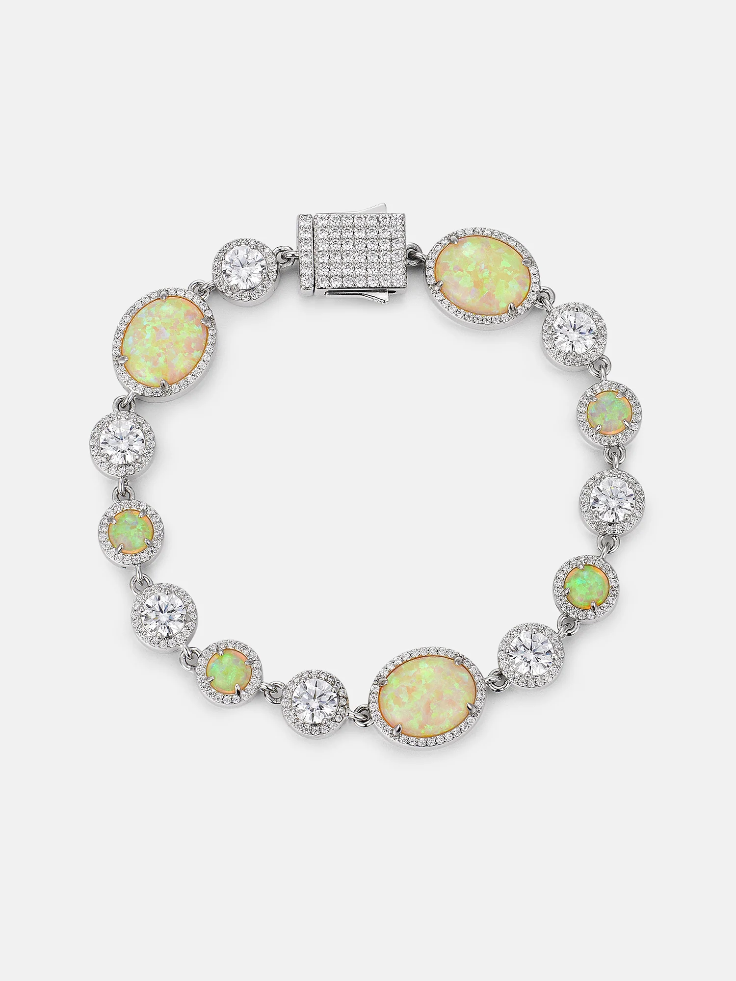 Opal & White Moissanite Bracelet - Image 2