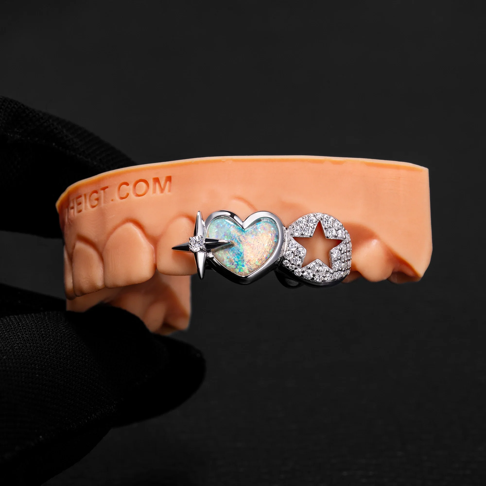 Opal With Star Double Cap Grillz - Image 3