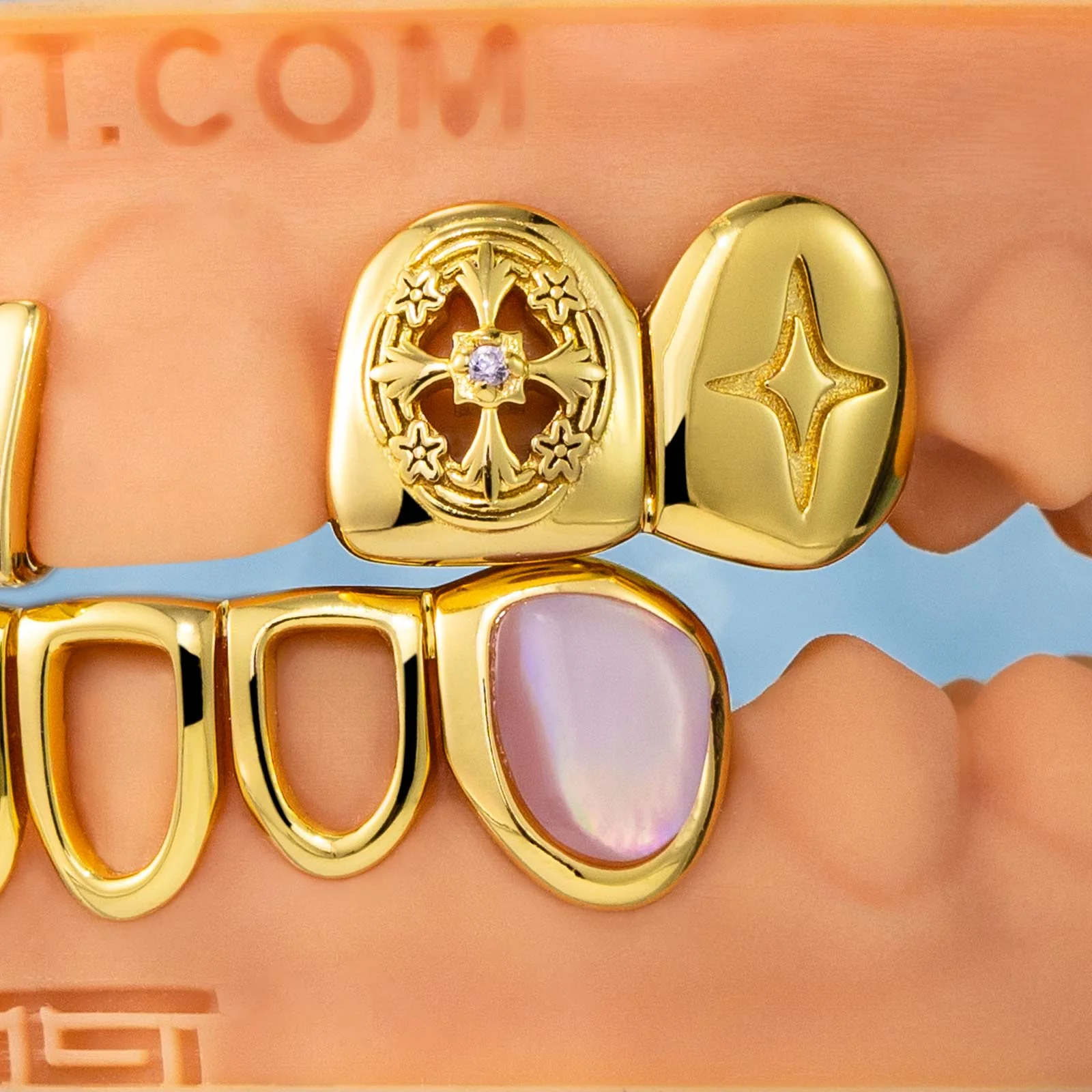 Open Face & Pink Shell Grillz - Image 3