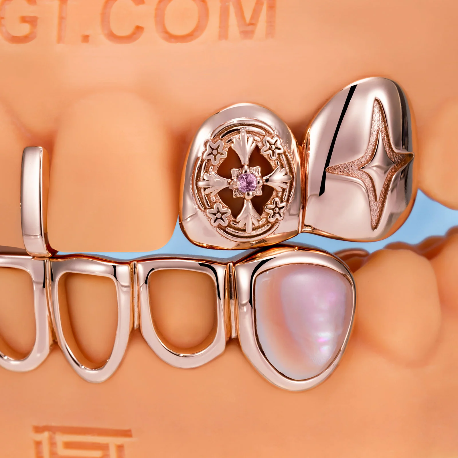 Open Face & Pink Shell Grillz - Image 7